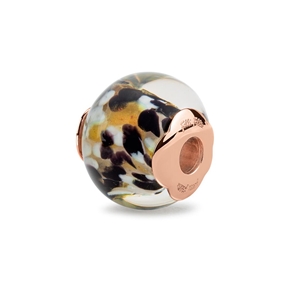 Rebel Riviera Rose Gold Plated Mourano Glass Bead Pendant-